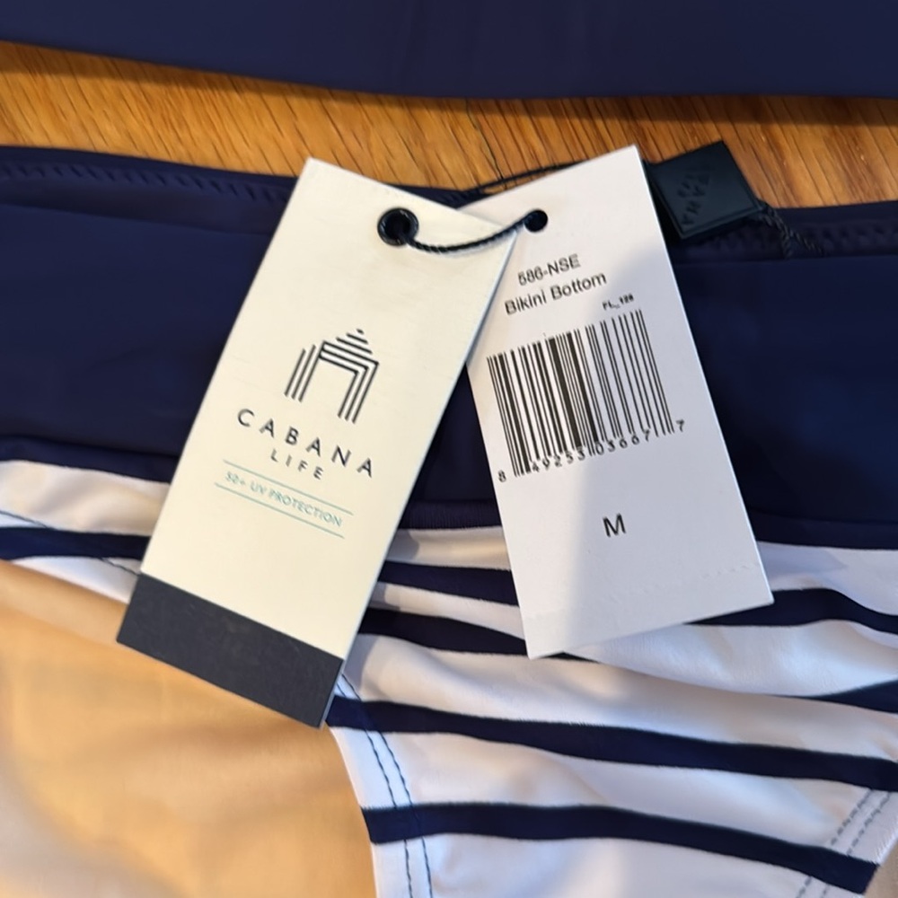 Cabana Life Blue and White Striped Bikini Swimwear - Picture 4 of 8